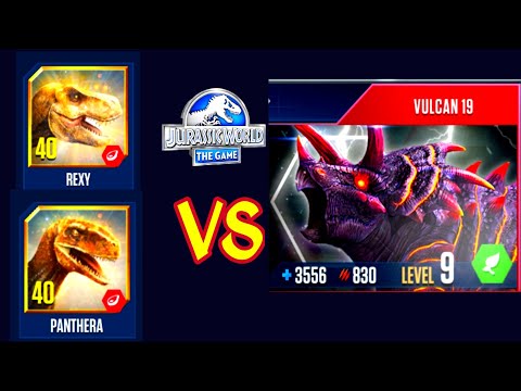 PANTHERA + REXY VS VULCAN 19 (BOSS EVENT) | JURASSIC WORLD THE GAME