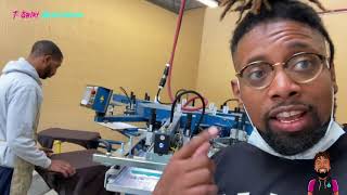 T-Shirt Vlog Ep:1 (Part 2) Printing T-Shirts on the Automatic Silk Screen at RBY Prints!