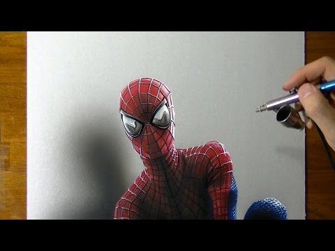 رسم لوحة ثلاثية الأبعاد لـسبايدر مان