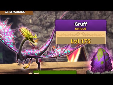 GRUFF MAX LEVEL 175 TITAN MODE - UNIQUE HOBBLEGRUNT - Dragons: Rise of Berk