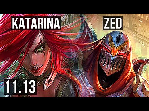 KATARINA vs ZED (MID) | Rank 1 Kata, 2.1M mastery, 7 solo kills, 15/2/4 | BR Challenger | v11.13