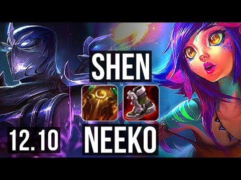 SHEN vs NEEKO (TOP) | 3/0/9, 1.1M mastery, 400+ games | NA Grandmaster | 12.10