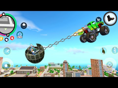 rope hero vice town game | car ball vs monster truck | rope hero game | rope hero vice town#ropehero