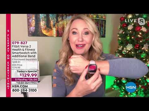 Fitbit Versa 2 Health   Fitness Mist Smartwatch with Sma...