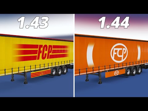ETS2 - 1.43 vs 1.44 - Companies Logos and Trailers Rework (Full List)