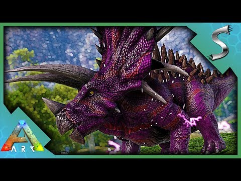 TAMING OUR FIRST BOSS LEVEL CREATURE! THE JUGGERNAUT 32 TRIKE HYBRID! - Ark: Jurassic Park [E42]