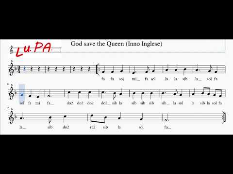 Inno Nazionale Inglese - God save the Queen - Karaoke - Flauto - Spartito - Note - Instrumental