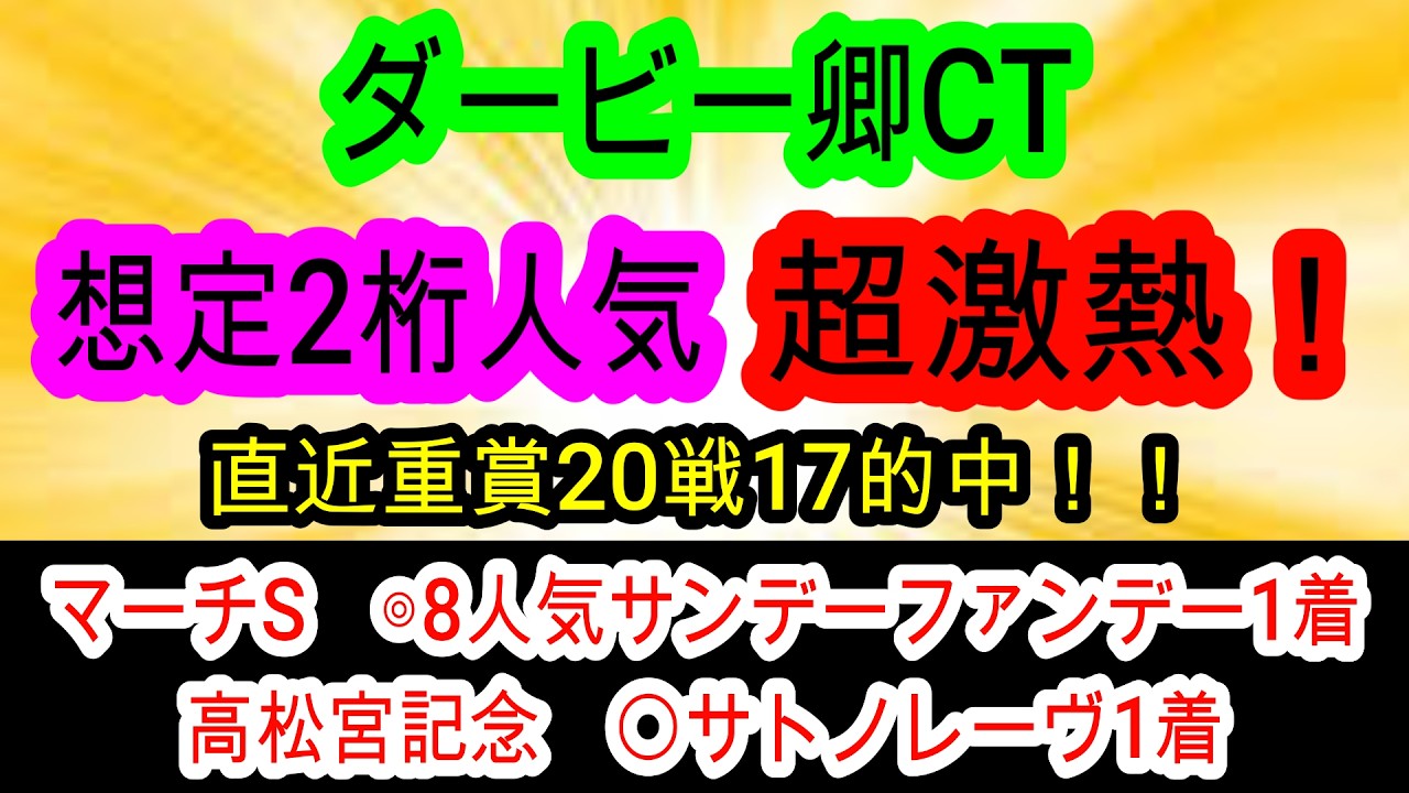 【競馬予想】ダービー卿チャレンジトロフィー2026　ハンデ戦で大波乱必至！！　毎年穴馬が好走する前走〇〇とは！？