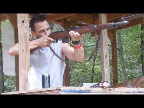 Facing G41 Nazi German WWII self-loading Gewehr 1943 DUV Berlin Lubecker Live firing range shooting