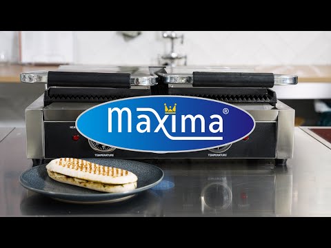 Maxima Kontaktgrill &ndash; Gerillt &ndash; Doppelgrillplatte &ndash; 2 x 22 cm