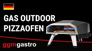 Four à pizza d’extérieur à gaz - Sole en pierre réfractaire - 1 x 1 pizzas Ø40cm - jusqu’à 500°C - avec sac de transport étanche