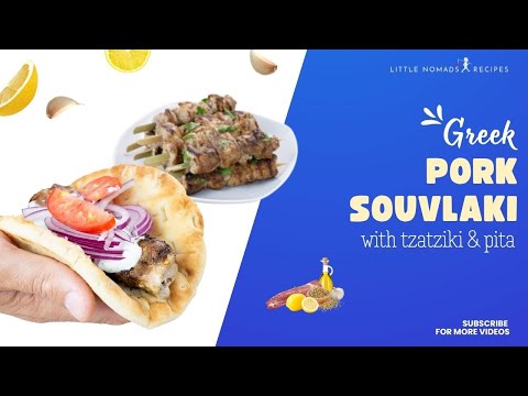 Greek Pork Souvlaki Recipe with Express Tzatziki