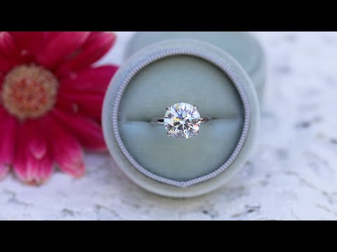 5.0 Carat Round Brilliant Lab Diamond Solitaire Engagement Ring