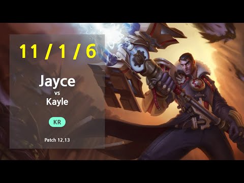 Jayce Top vs Kayle - KR Challenger Patch 12.13