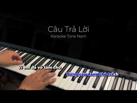 Câu Trả Lời Karaoke Tone Nam - J.ADE - Beat Piano Chậm Dễ Hát