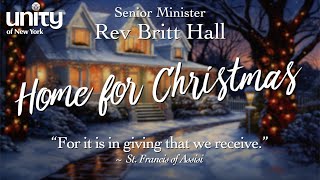 “Home for Christmas” Senior Minister Rev Britt Hall