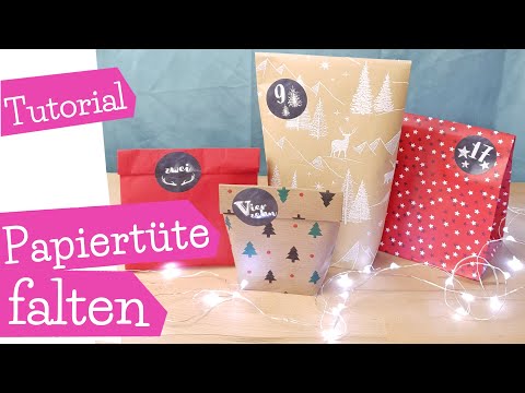 Folding a gift bag | Folding a paper bag | Making a DIY Advent calendar | Making a gift wrap bag