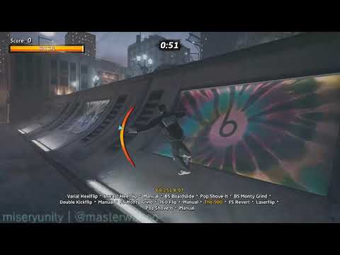 miseryunity - THPS 1+2 - Downtown Secret Score In a Single Combo (No Robot Line)