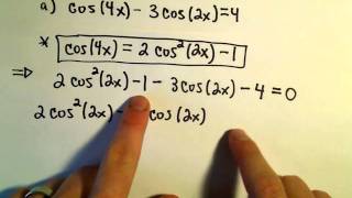 Using Double Angle Identities to Solve Equations, Example 1