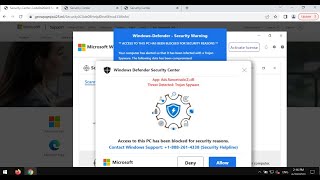 Windows Defender Security Warning scam removal.