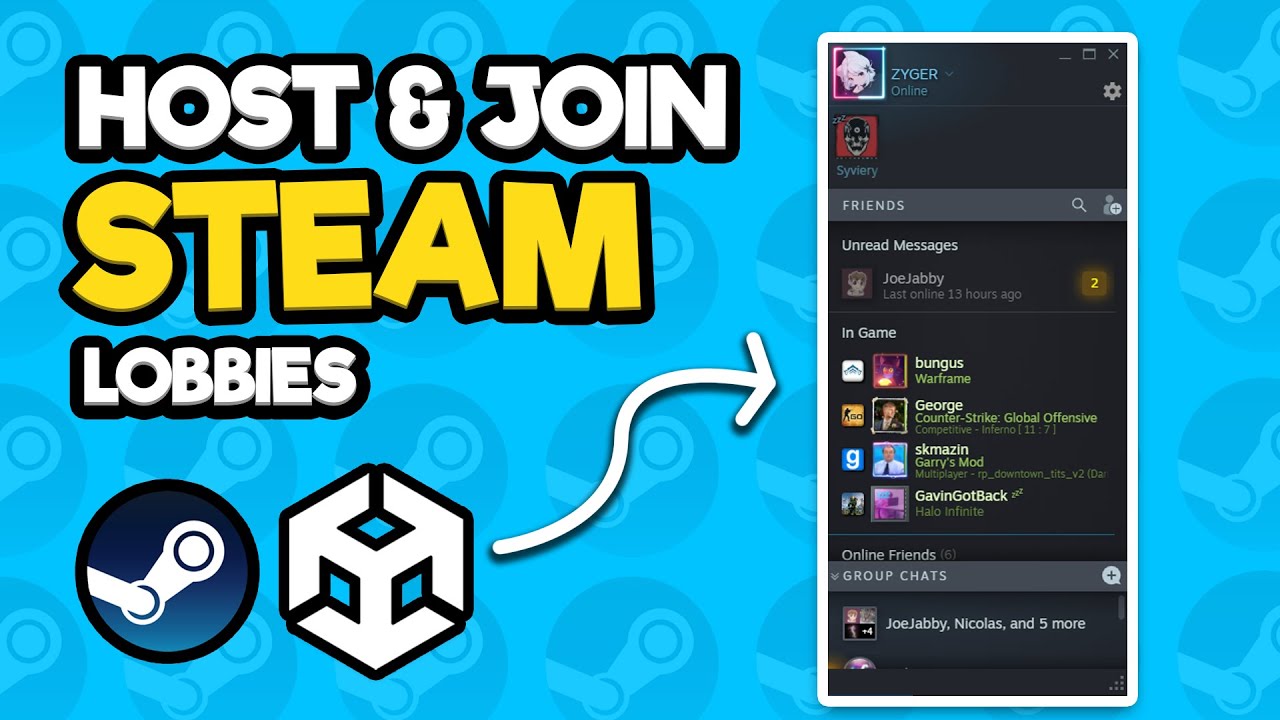 How To Make A Steam Multiplayer Game in Unity - Hosting & Joining Lobbies