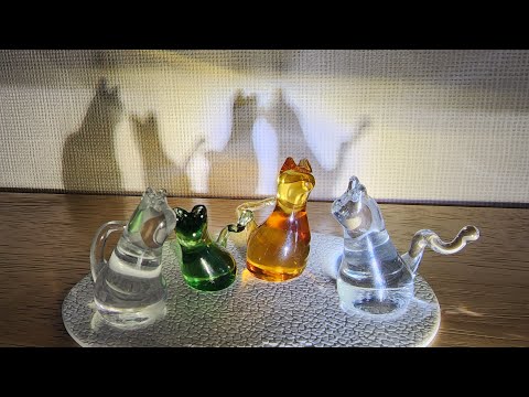 유리공예 고양이