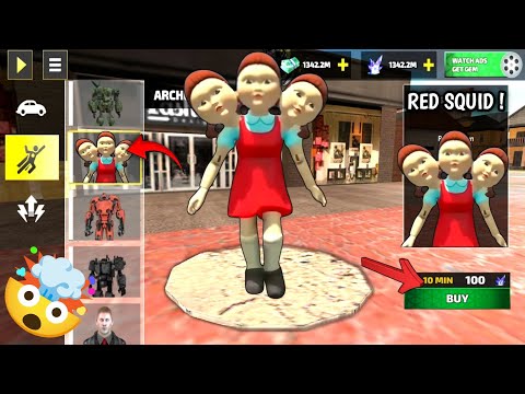 Red Squid Doll In Shop Rope Hero Vice Town