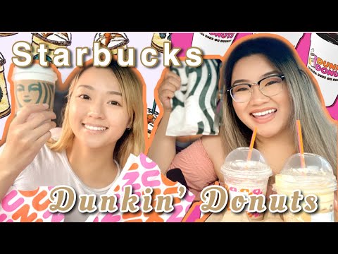 STARBUCKS vs DUNKIN DONUTS Fall Drinks 2020