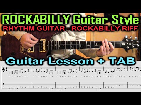 ROCKABILLY Guitar Lesson TABS - RIFF TUTORIAL TABS HOW TO PLAY