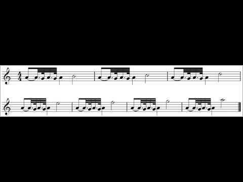 Great Highland Bagpipes Intermediate Exercise 4 – high pitch half speed