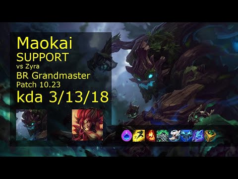 Maokai Support & Varus vs Zyra & Miss Fortune - BR Grandmaster 3/13/18 Patch 10.23 Gameplay