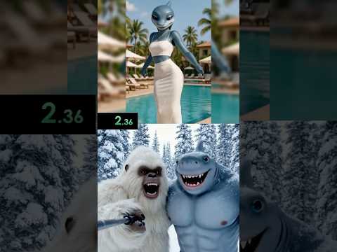 Yeti and Sharkman - Missing Dance Songs brainrot 🙀 PART 1 #brainrot  #funny