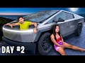 Surviving 24 Hours In A Cybertruck With A Girl
