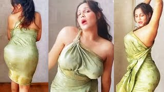 Sexy saree wrapped bhabhi beautiful dance  #virald