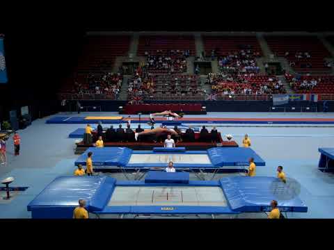 Russian Federation 1 (RUS) W - 2017 Trampoline Worlds, Sofia (BUL) - Qualification Synchro R2