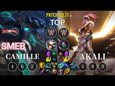 KT Smeb Camille vs Akali Top - KR Patch 10.17