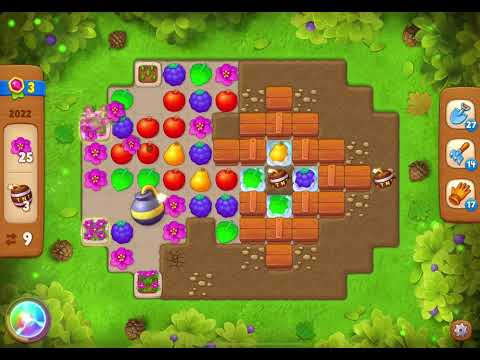 GardenScapes Level 2022 no boosters (18 moves)