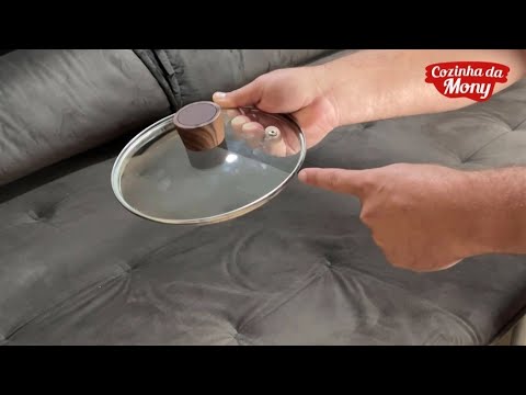 Limpe o seu sofá com uma tampa de panela!!! Agora ficou fácil deixar ele limpinho!!!