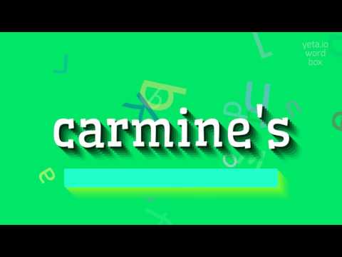 How to say "carmine's"! (High Quality Voices)