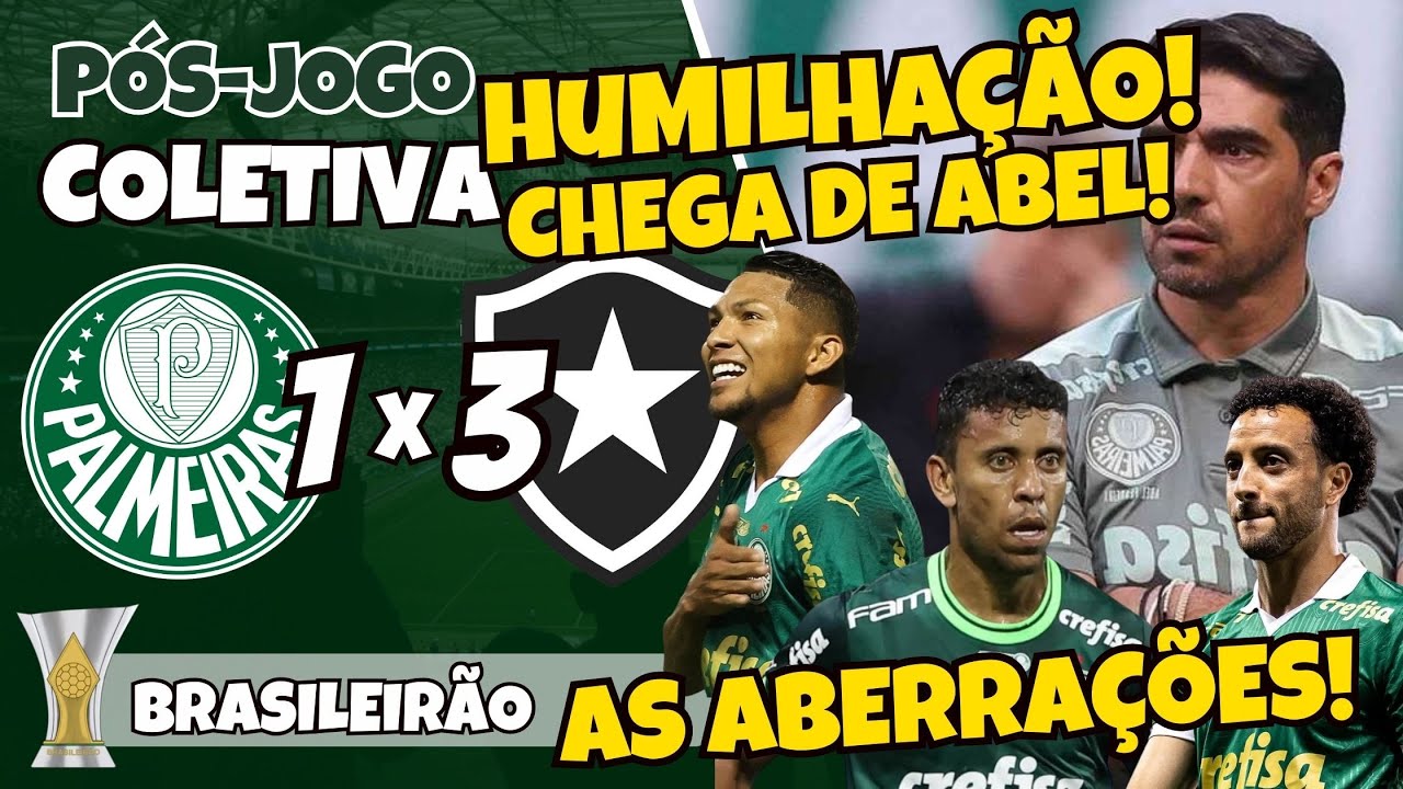 HUMILHAÇÃO! PÓS-JOGO | PALMEIRAS 1X3 BOTAFOGO | BRASILEIRÃO 2024 | COLETIVA ABEL FERREIRA | AO VIVO