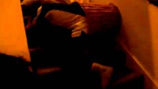 Casey falling down the stairs