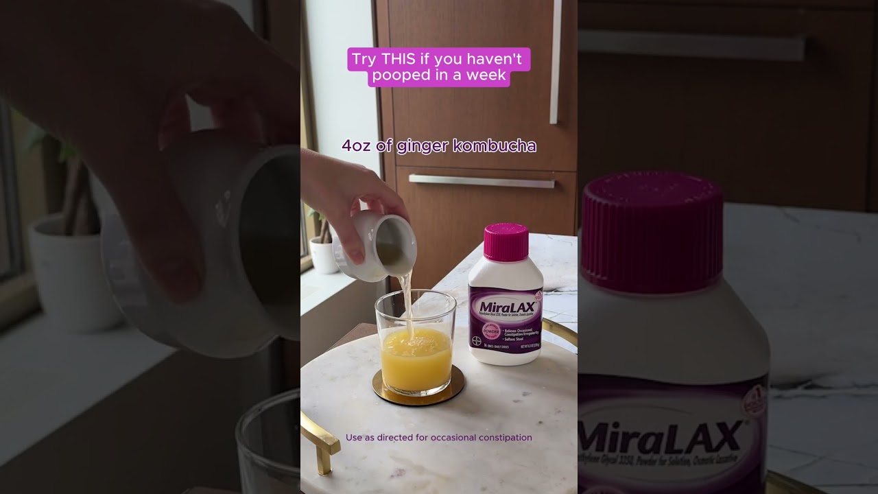 MiraLAX works naturally with the water in your body 🧘‍♀️ Use as directed for occasional constipation