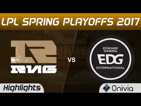 RNG vs EDG Highlights Game 1 LPL Spring Playoffs 2017 Royal Never Give Up vs Edward Gaming