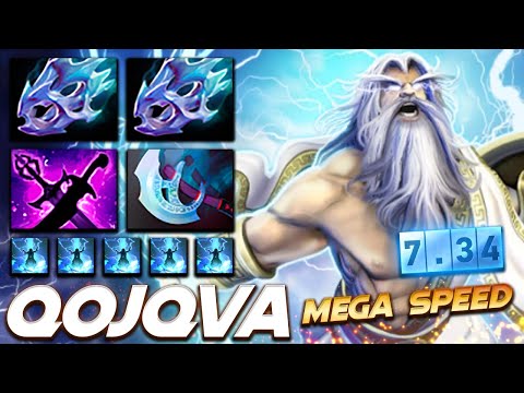 Qojqva Zeus 7.34 Mega Speed - Dota 2 Pro Gameplay [Watch & Learn]