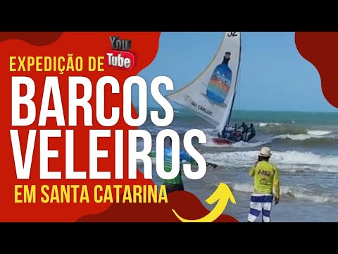 Expedição de barcos veleiros em Santa Catarina. 