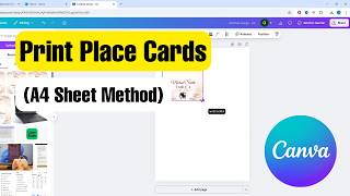 How to Print Place Cards from Canva in High Quality (A4 Sheet Method)