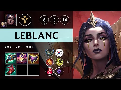 LeBlanc Support vs Rakan - KR Challenger Patch 25.21