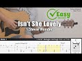 Isn't She Lovely (Easy Version) - Stevie Wonder | Fingerstyle Guitar | TAB + Chords + Lyrics