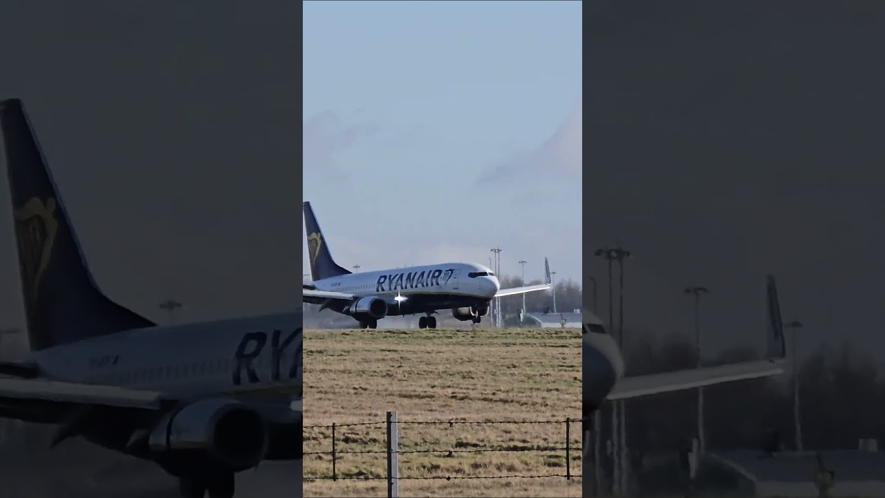 Rare Smooth Landing! Ryanair Boeing 737 MAX at Stansted Airport #planespotting