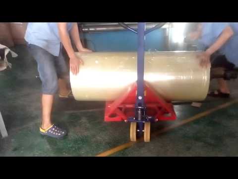 Packaging film rolls making